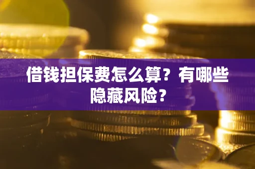 济南借钱担保费怎么算？有哪些隐藏风险？