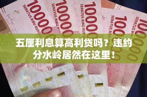 济南五厘利息算高利贷吗？违约分水岭居然在这里！