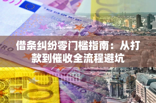 济南借条纠纷零门槛指南：从打款到催收全流程避坑