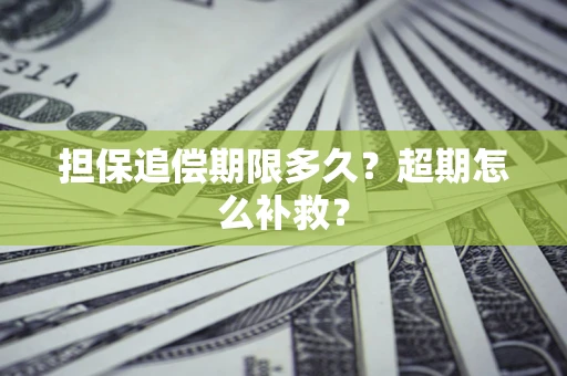 济南担保追偿期限多久？超期怎么补救？