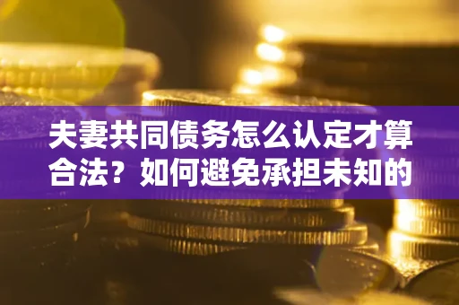 济南夫妻共同债务怎么认定才算合法？如何避免承担未知的债务风险？